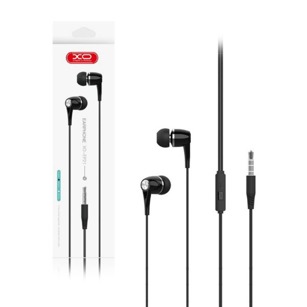 Wired earphones XO EP21 jack 3.5mm black 6920680867325