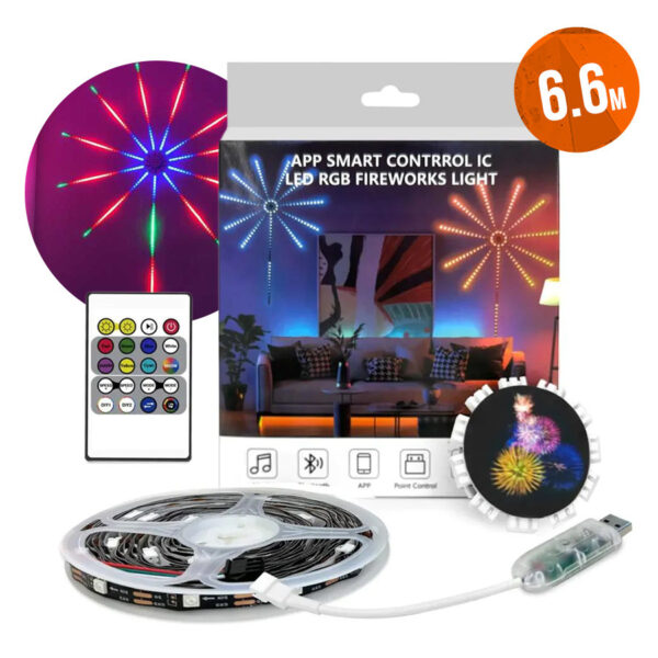 SMART fireworks LED strip 6.6m