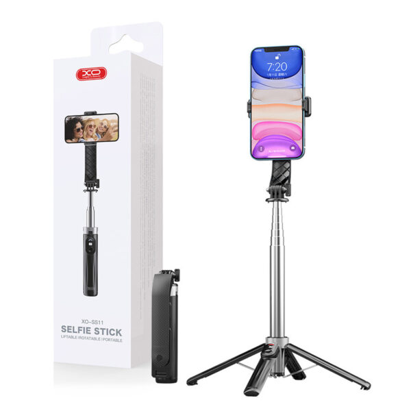 Selfie stick XO Bluetooth tripod SS11 100cm black 6920680846115