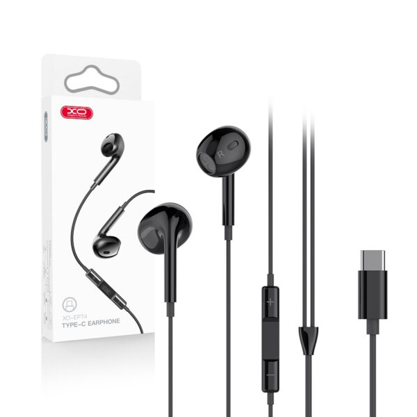 Earphones XO EP74 USB-C black 6920680844982