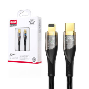 Cable XO Clear NB-Q223A USB-C - Lightning 1,0 m 27W black 6920680831289