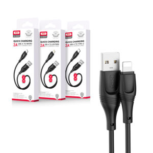 Cable XO NB238 USB - Lightning 3,0 m 2A black 6920680838677