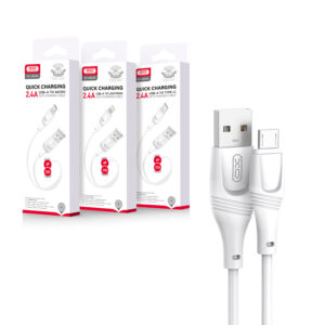 Cable XO NB238 USB - microUSB 1,0 m 2,4A white 6920680838622