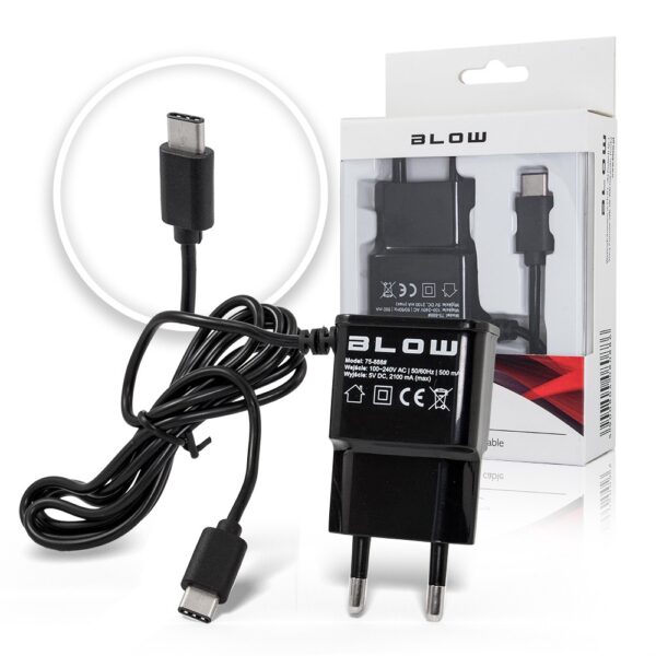 TRAVEL CHARGER BLOW 5V/2,1A USB TYPE-C