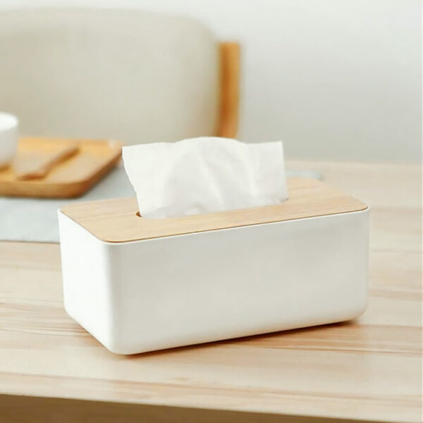 Bamboo tissue box