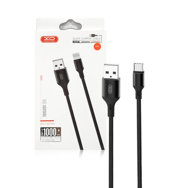 Cable USB XO NB143 - USB-C 1m 2.4A black 6920680870684