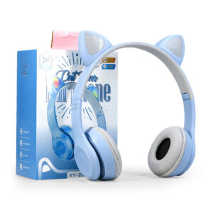 Glowing Cat Ear M2 wireless headphones blue