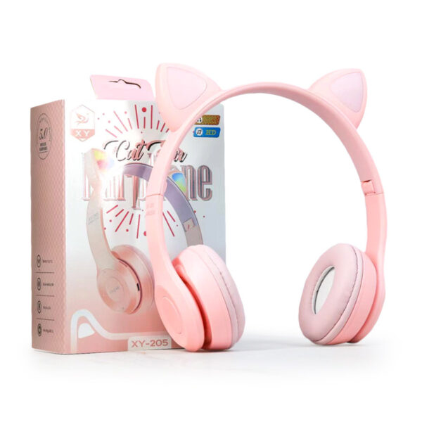 Glowing Cat Ear M2 wireless headphones pink