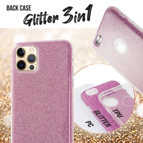 BACK CASE GLITTER 3IN1 iPhone X / XS pink 5900495714251