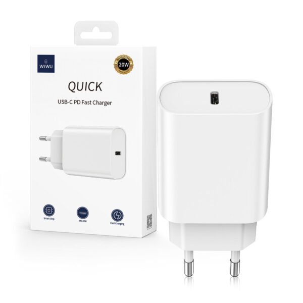 Charger WIWU Wi-U001 PD 20W 1x USB-C white 6936686412469