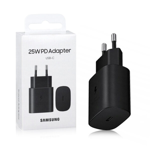 Original Travel charger Samsung Super Fast Charge 3.0 TA800NBEGEU Power Delivery USB Type C 25W 3A black BOX 8806090973369