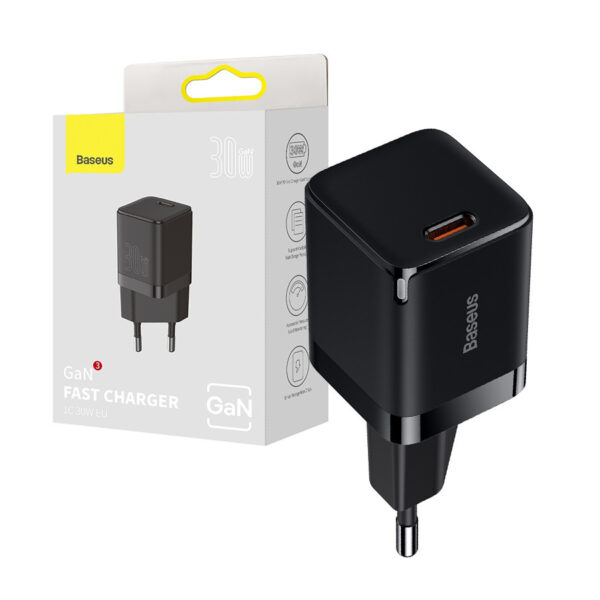 Charger Baseus GaN3 Type C PD 30W (CCGN010101) black 6932172604622