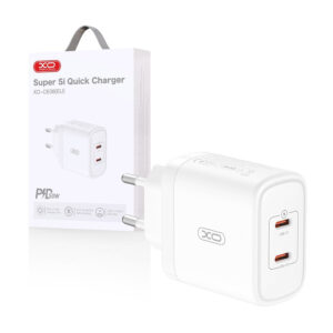 Charger XO CE08 PD 50W 2x USB-C white 6920680845804