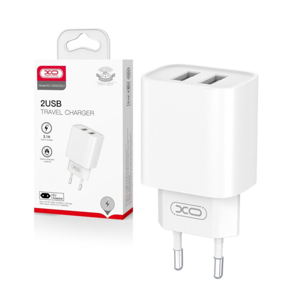 Charger XO CE02C 2x USB 2,1A white 6920680880843