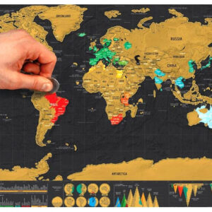 Scratch World Map 82cm x 59cm