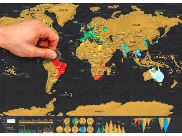 Scratch World Map 82cm x 59cm