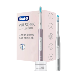 Oral-B Pulsonic Slim Luxe 4900 Double Pack - Platinum/Rose Gold