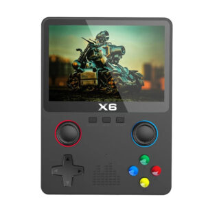 Console X6 3.5 inch IPS Mini Handheld 3D Game Player LINUX Simulator Black