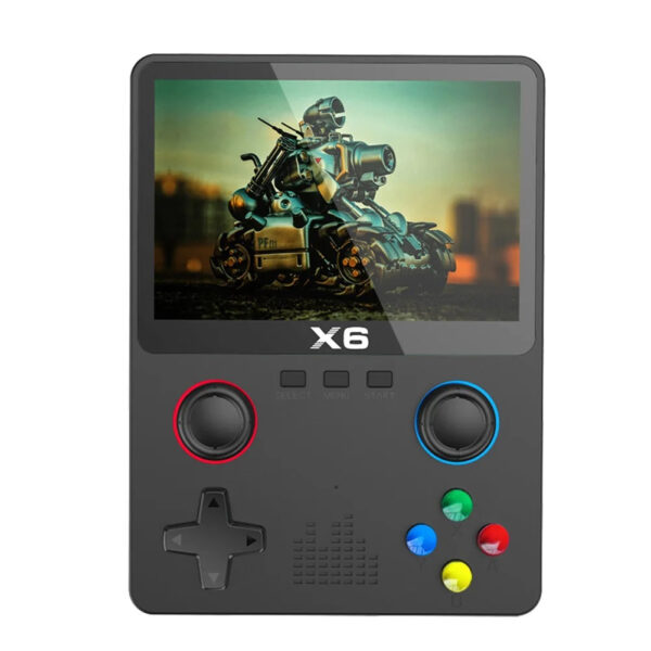 Console X6 3.5 inch IPS Mini Handheld 3D Game Player LINUX Simulator Black