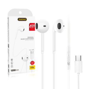 Earphones Dudao USB-C Type C white (X3C)