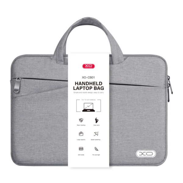 Laptop bag XO CB01 14” gray 6920680846405