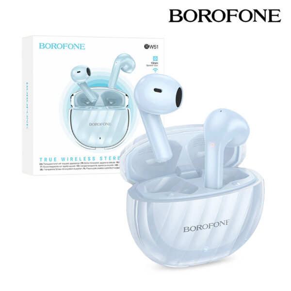 Earphones TWS Borofone BW51 Solid blue 6941991108648