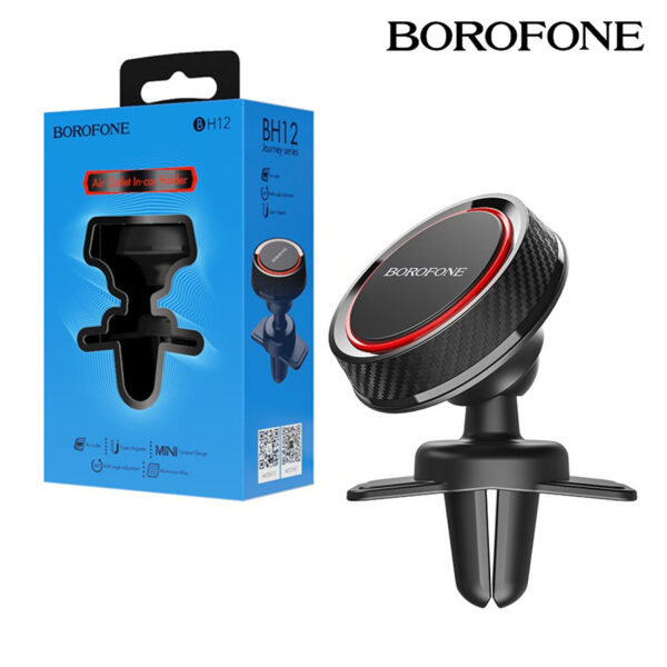 Car holder Borofone BH12 Journey Series magnetic on the dashboard black-red 6931474707598