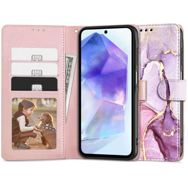 PREMIUM QUALITY WALLET GALAXY A55 5G MARBLE 5906203692194