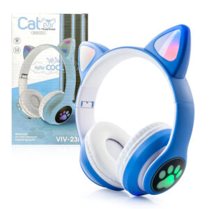 BLUETOOTH HEADSET WITH EARS VIV-23M BLUE