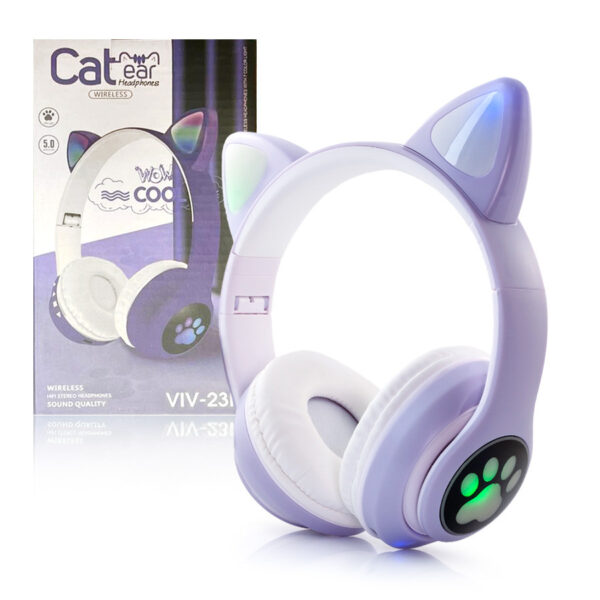 BLUETOOTH HEADSET WITH EARS VIV-23M PURPLE