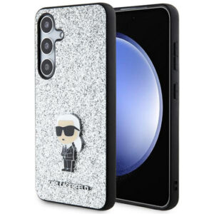 Karl Lagerfeld Samsung S24 KLHCS24SGCNPSG HC IKONIK FIXED GLITTER IKONIK LOGO METAL PIN silver 3666339242114