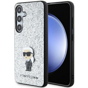 Karl Lagerfeld Samsung S24 Plus KLHCS24MGCNPSG HC IKONIK FIXED GLITTER IKONIK LOGO METAL PIN silver 3666339242121