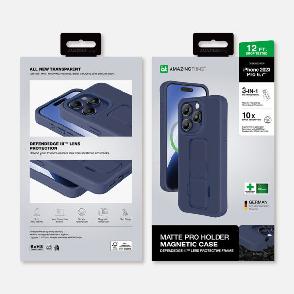 Amazing Thing Matte Pro Mag Case IP156.7PMPBU iPhone 15 Pro Max dark blue 4892878081627