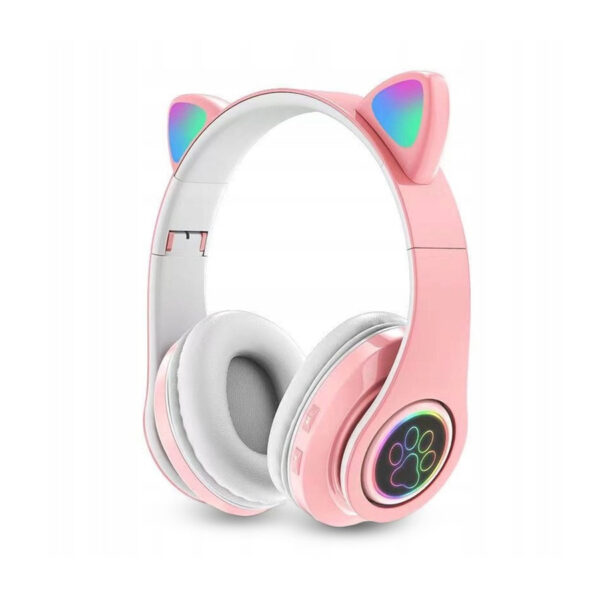 Bluetooth Wireless Headset Cat ears pink