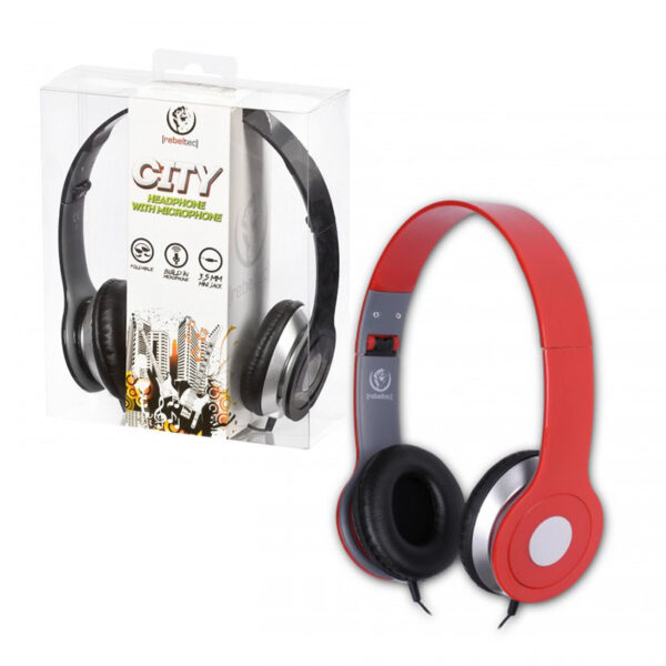 Rebeltec City headphones red 5902539600148