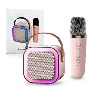 K12 karaoke set with a microphone pink