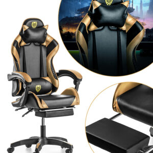 GAMING CHAIR ROTATING G26 BLACK-GOLD