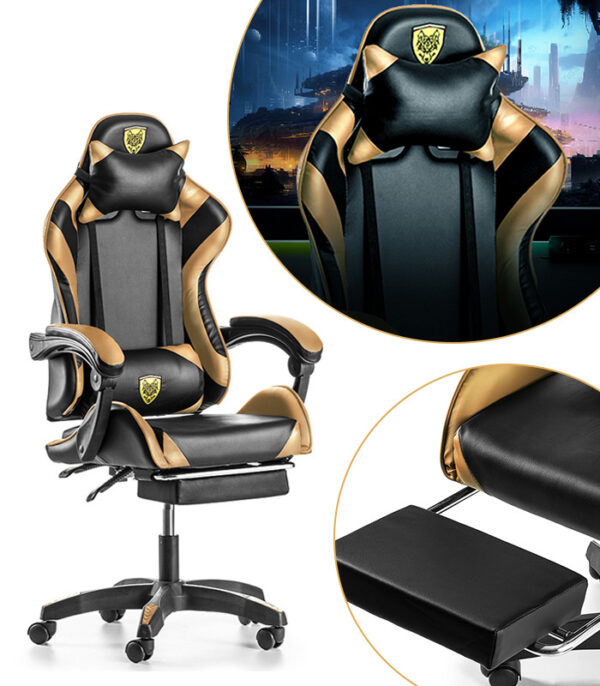 GAMING CHAIR ROTATING G26 BLACK-GOLD