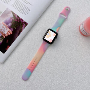 SILICONE STRAP TO APPLE WATCH 38/40/41MM RAINBOW