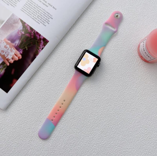 SILICONE STRAP TO SMART WATCH 22MM RAINBOW