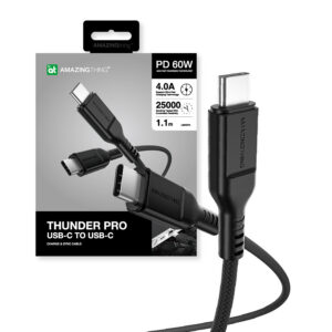 Cable Amazing Thing Thunder Pro CCC110MTHBK Type C/ Type C PD 60W 4A 1,1m black 4892878077125