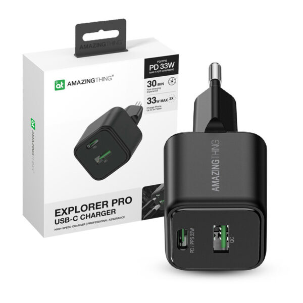 Charger Amazing Thing Explorer Pro EUEP33W USB Type C PD 33W 3A black 4892878082617