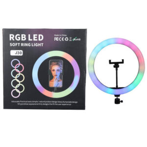 Selfie LED lamp RGB 10" Ring with tripod