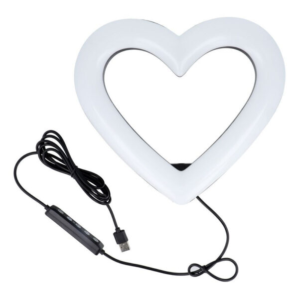 LED lamp Heart Stream RGB 10" FULL COLOR with phone holder + tripod JM26-10 5903396221958