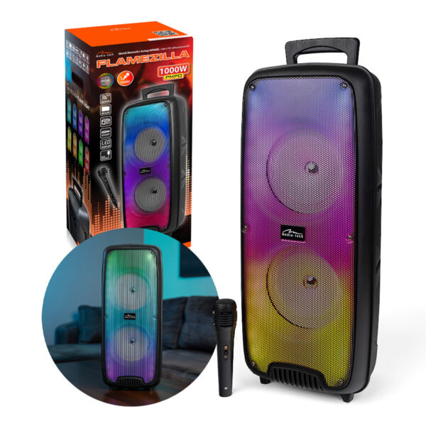 BLUETOOTH SPEAKER MEDIA-TECH FLAMEZILLA RGB MT3178 KARAOKE 58CM