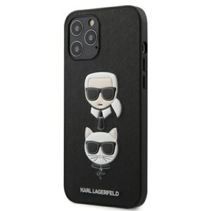 Karl Lagerfeld iPhone 13 Pro/ 13 (6.1') KLHCP13LSAKICKCBK hard case Saffiano Karl & Choupette black 3666339028671