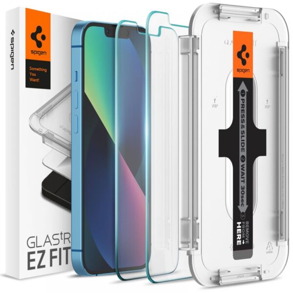 TEMPERED GLASS SPIGEN GLAS.TR ”EZ FIT” 2-PACK IPHONE 13 / 13 PRO / 14 8809811851229