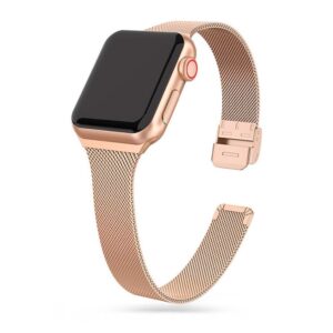 SMART WATCH BAND THIN MILANESE APPLE WATCH 4 / 5 / 6 / 7 / 8 / SE (38 / 40 / 41 MM) BLUSH GOLD 9589046917714