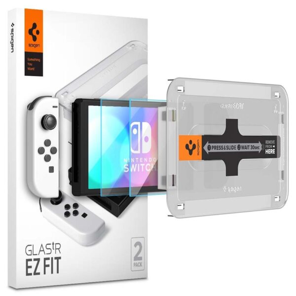 TEMPERED GLASS SPIGEN GLAS.TR ”EZ FIT” 2-PACK NINTENDO SWITCH OLED 8809811854787