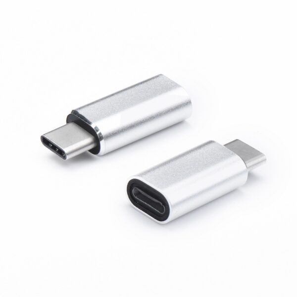 Adapter iPhone Lightning 8-pin - Type C silver 5901737917324